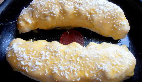 банановый штрудель в мармеладной карамели