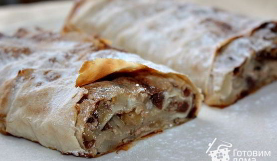 грушево-творожный штрудель