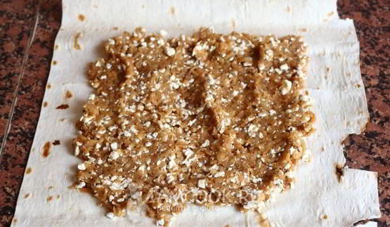 ленивый штрудель из лаваша с яблоками