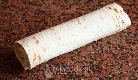 ленивый штрудель из лаваша с яблоками