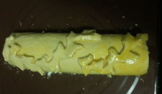 мясо-капустный штрудель из кабачкового теста