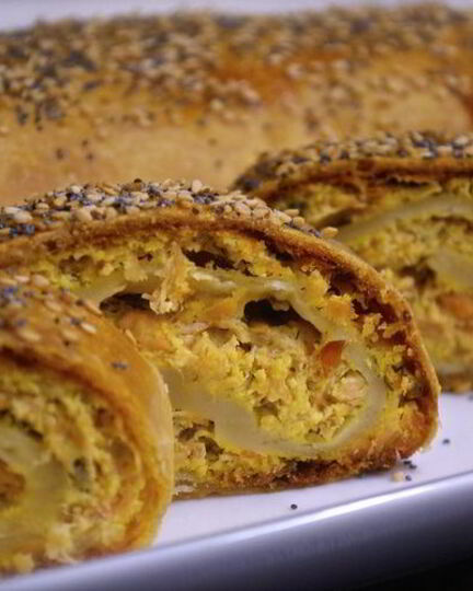 Рецепт рыбного штруделя