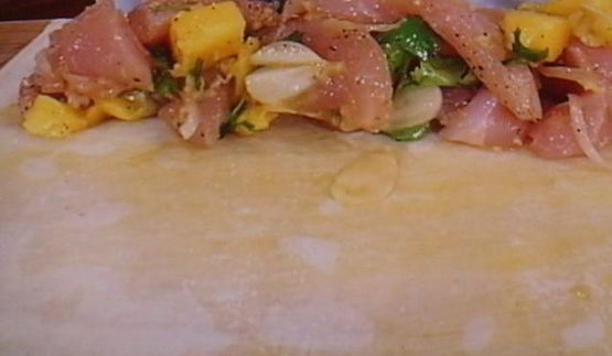 штрудель с курино-манговой начинкой