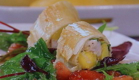 штрудель с курино-манговой начинкой