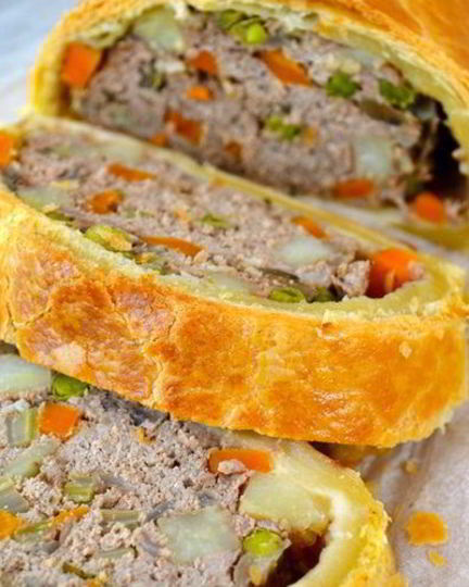 Рецепт штруделя с мясом