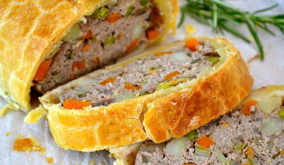 штрудель с мясом