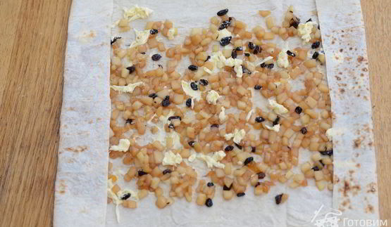 яблочный штрудель из лаваша