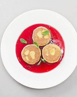 Сырники с кукурузной мукой и вареньем