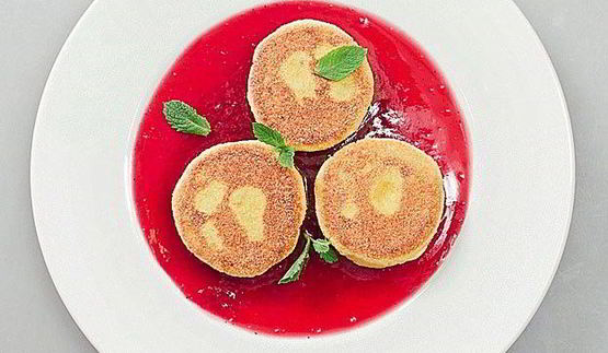 сырники с кукурузной мукой и вареньем