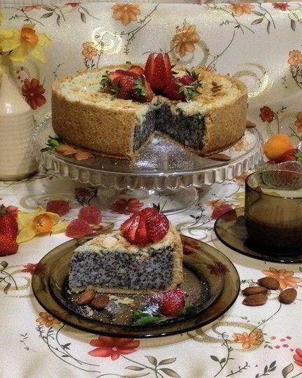 Рецепт творожника с маком и миндалем