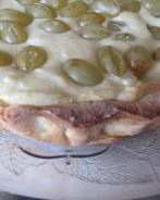 Творожник с виноградом