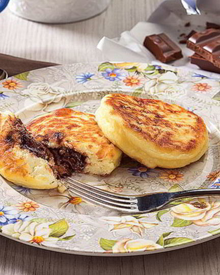 Рецепт творожников с шоколадной начинкой