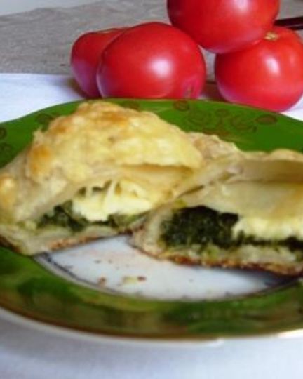 Рецепт сырно шпинатные слойки