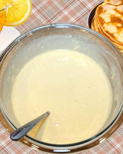 Рецепт теста для блинов на молоке без яиц