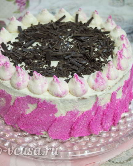 Рецепт бисквитного торта с творожным кремом