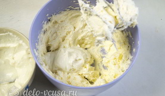 бисквитный торт с творожным кремом