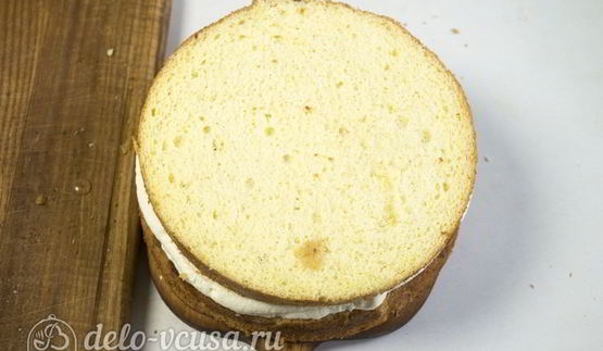 бисквитный торт с творожным кремом