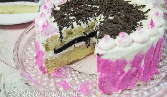 бисквитный торт с творожным кремом