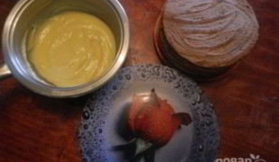 быстрый торт на сковороде с заварным кремом