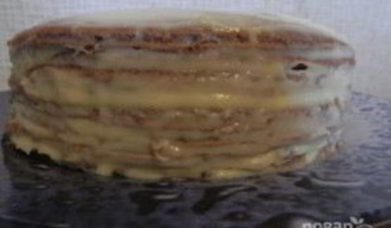 быстрый торт на сковороде с заварным кремом