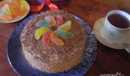 быстрый торт на сковороде с заварным кремом