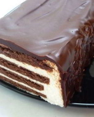 Легкий творожный торт