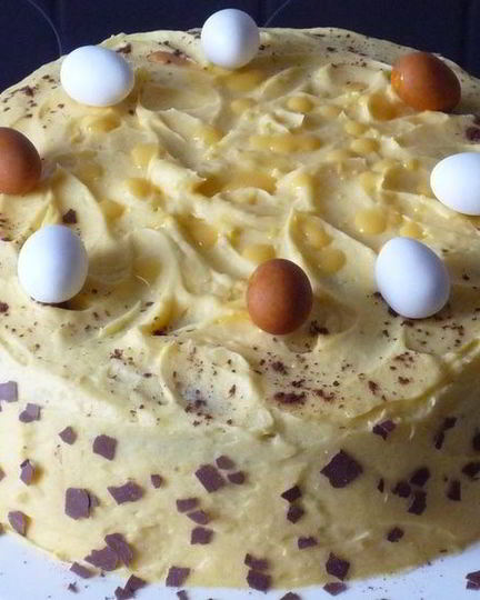 Рецепт пасхального кремообразного шоколадного торта с яичным ликером