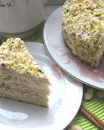 Торт бисквитный со сливочно-фруктовым кремом Хрустальная донна