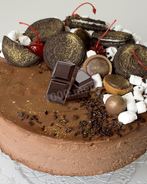 Торт из крошки печенья с выпечкой