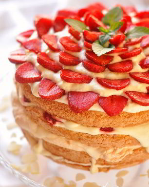 Торт Клубника со сливками