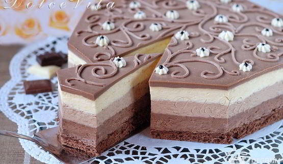 торт-мусс три шоколада