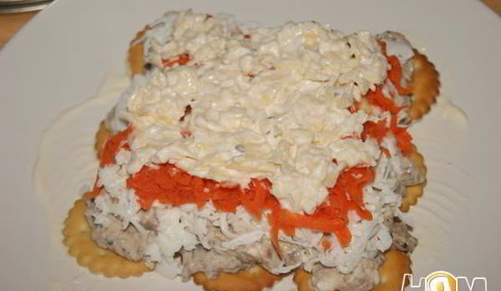 торт закусочный с крекерами