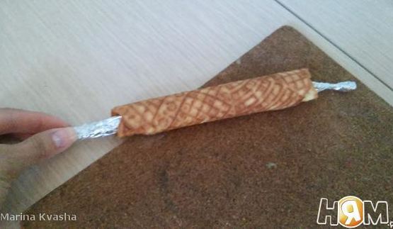 домашние вафли со сгущенкой