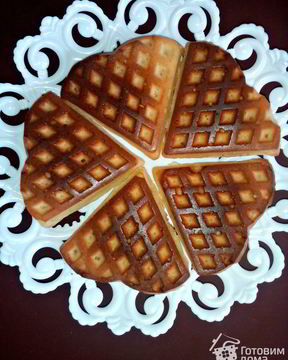 Дрожжевые вафли в духовке