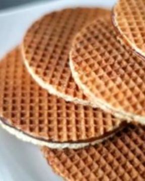 Голландские вафли с карамелью