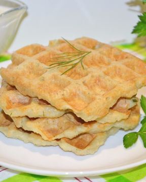 Картофельные вафли в вафельнице