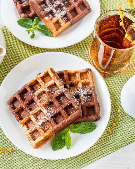 Рецепт шоколадна-банановых вафли