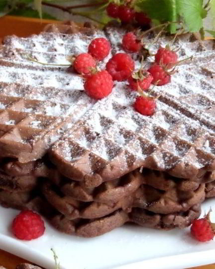 Рецепт шоколадных вафель с кокосом