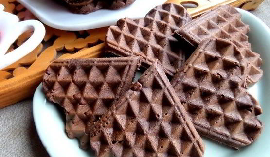 шоколадные вафли с кокосом