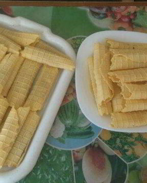 Вафельные трубочки со сгущенкой