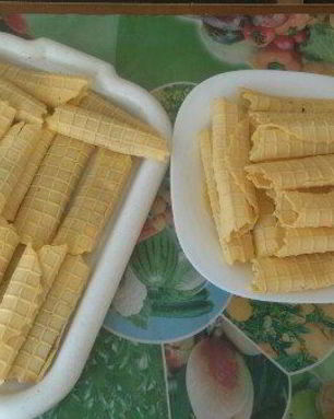Вафельные трубочки со сгущенкой