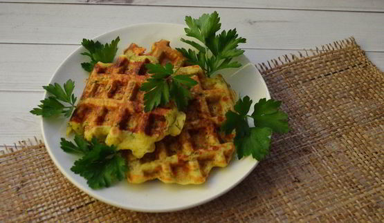 вафли с сыром и зеленью