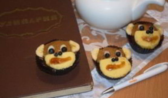 выпечка в виде обезьянки