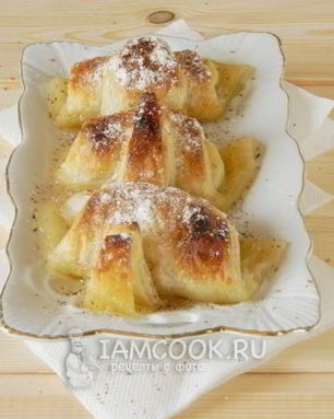 Яблочные слойки со сладкой карамелью