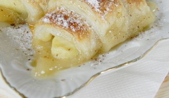 яблочные слойки со сладкой карамелью