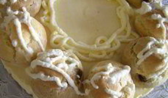 шоколадно-апельсиновый торт с профитролями