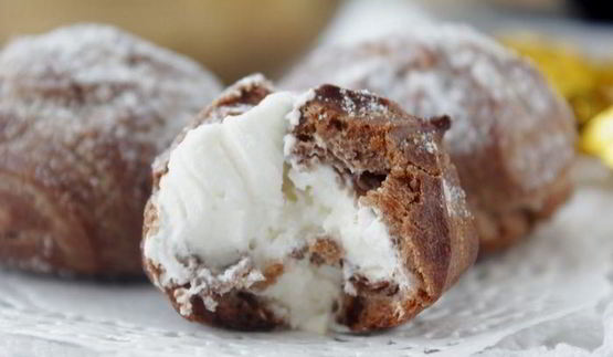 шоколадные профитроли с маскарпоне