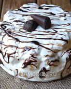 Торт из профитролей со сметанным кремом