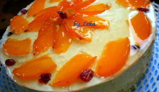 торт с профитролями и хурмой