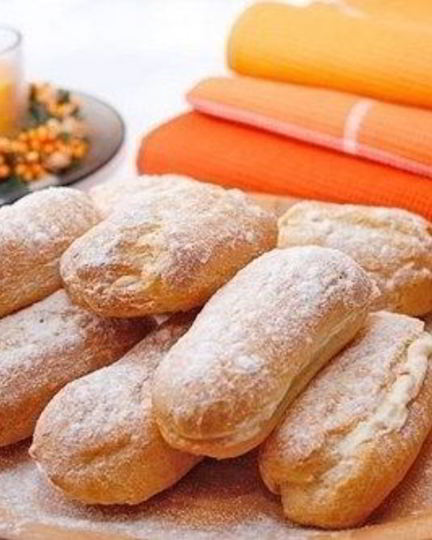 Рецепт эклеров домашних со сливочным кремом